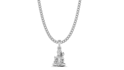 Pendentif Hanuman argent et chaîne gourmette, le cadeau idéal pour la protection