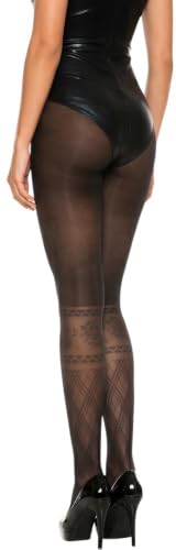 Image of ToBeInStyle Women's Faux Thigh High Opaque Print Nylon Tights