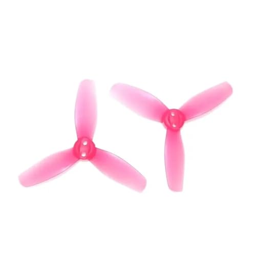 Hélices T3X3.2X3 3 pouces pales polycarbonate rose pour drone FPV et arbre de moteur 2.3mm