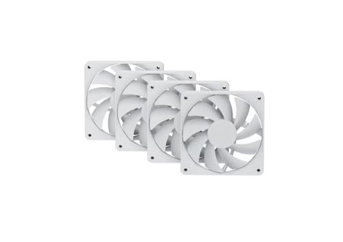 Image of Hyte Flow FA12 4 Fan Pack (120mm), High Performance PWM Gaming Case Fan, 1500 RPM, 4-PIN, Fluid Dynamic Bearing, White