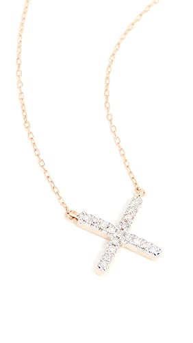 Adina Reyter Women's 14k Gold Pave X Necklace, Yellow, One Size