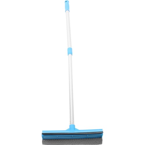 CLISPEED Squeegee toung Scraper Mango Desmontable limpiaventanas cepillos de Limpieza el Secado Gafas de Spray Balde Lavar Producto Ducha Limpiador de Ventanas de Vidrio el plastico Blue