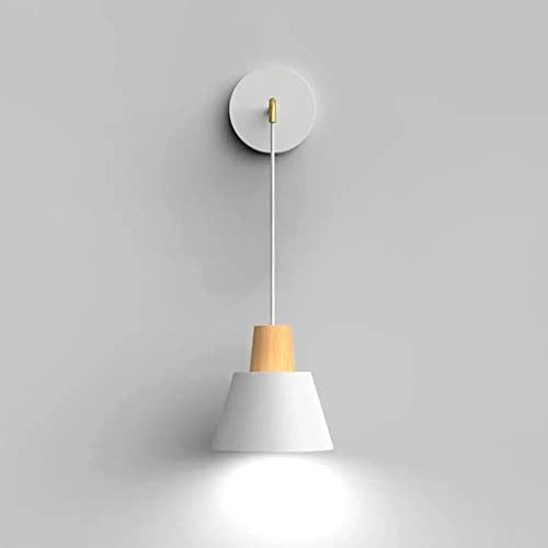 Lámpara de suelo de madera WQHPLMD decorativa con detalles de hierro E27