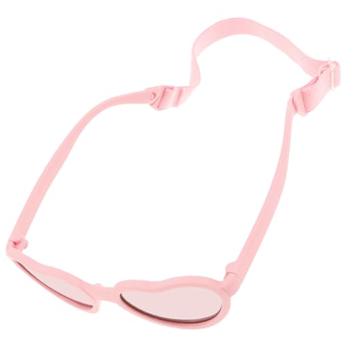 DEARMAMY gafas de sol de corazón ultravioleta anteojos con forma fosa sombra de bebe polarizado gafas de sol infantiles gafas de sol para gafas de sol niña gafas de fiesta Pipí rosa