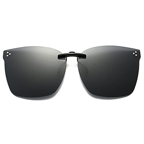 Polarized Clip-On Sunglasses - UV400 Protection Compact Fit Over Prescription Glasses