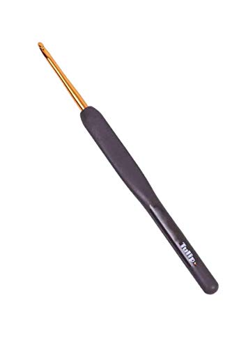 Tulip Etimo Soft-Grip Crochet Hook 3.5 mm Black and Gold - 1 Hook, zwart, 3.50mm