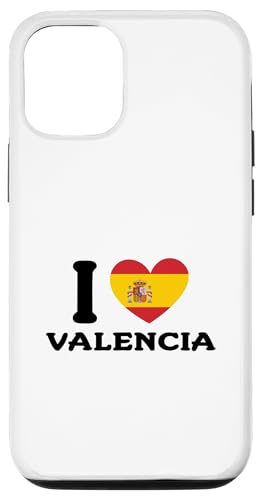 Carcasa para iPhone 12/12 Pro I Love Valencia España Corazón España Bandera Española