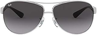 Ray-Ban RB3386 Aviator Sunglasses, Silver/Grey Gradient, 67 mm