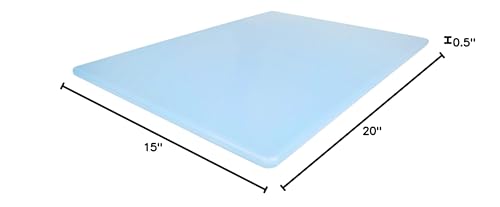 Commercial Blue Cutting Board - 20 x 15 Extra Large for Fish, Seafood and Shellfish, 1/2" Thick HDPE Plastic NSF Approved for Restaurants - Image 9