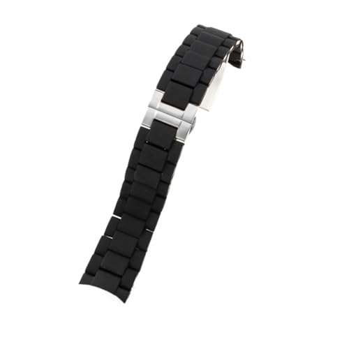 [VEł] Armani Watch Strap AR5890 AR5905 AR5906 AR5919 AR5920 AR5858 Ή Y 23mm fB[X 20mm EHb`oh S VR X`[ EHb`oh(Black-Si