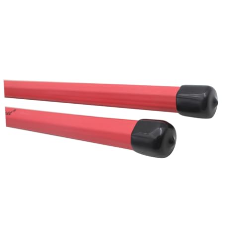 2 piezas de baquetas de bambú para batería, ligeras y rápidas, ideales para jazz y bandas juveniles, color rojo miniatura 3