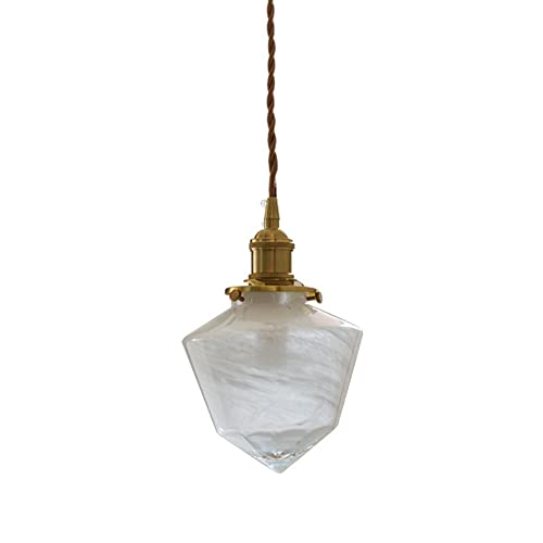 Lustre en verre poétique façonné main style nordique pour intérieur serein