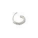 Lieson 1 Pièce Anneau de Nez 16G 1.2mm Piercing Nez Argent 925 Piercing de Nez Tragus Helix Cartilage Hoop avec Zirconium Argent