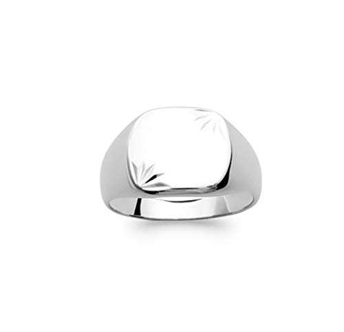 Chevalière Argent 925 Rhodié Tata Gisèle au Design Strié Élégant