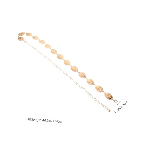 Boho Concho Waist Belt for Women Adjustable Chain Accessory for Dresses Jeans and Country Concerts2