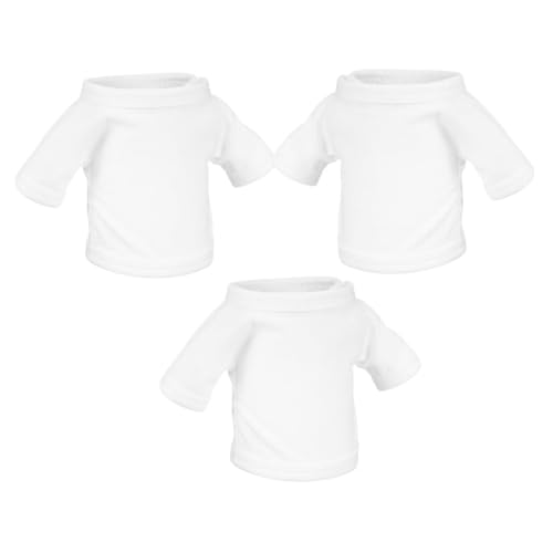 FELTECHELECTR Cute Bear Puppet Clothing 3 Pack of Mini Doll Tops Plush for Boys and Girls' Imaginative Play
