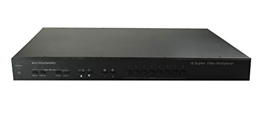 InstallerCCTV Video Quad Color 8CH Multiplexer 2 BNC Output with Loop, Remote Control and Free 2Amp Power Adapter…