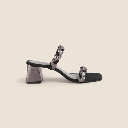 Image of Metro Women's Double Strap Block Heeled Sandals