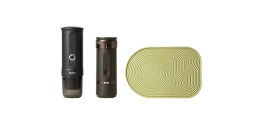 OutIn Nano Portable Electric Espresso Machine, Electric Coffee Grinder, Silicone Coffee Mat
