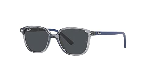 Ray-Ban Junior Kids' RJ9093S Square Sunglasses, Transparent Blue/Dark Grey, 45 mm - image 2