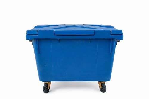 Image of Otto Big Plastic Wheeled Dustbin with Lid 660 Litre Blue