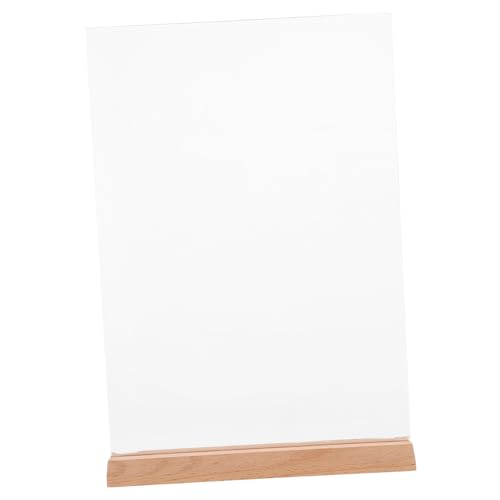Porte-affiche acrylique de qualité supérieure et base bois noble