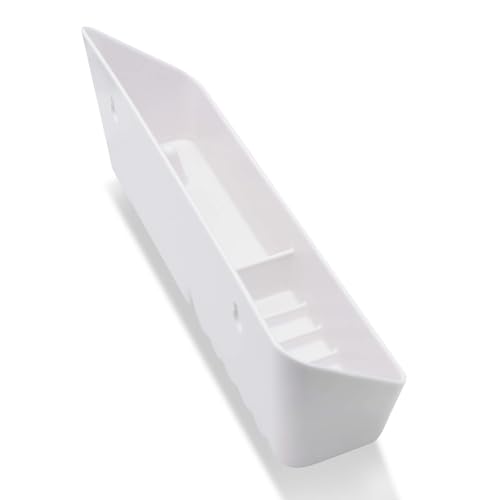 NIDAYE Tip Out Sink Tray, 11inch Sink Front Tip Out Tray for Kitchen and Bathroom Base Cabinet, 2 Packs Pull Out Shelf Home White Organizer - Image 3