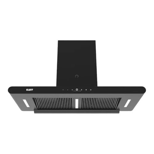 Image of KAFF CANARY 90 DC | BLDC Motor, Suction 1480 m3 /h, Filterless, Smart Auto Clean, Touch Panel with 9 speed Gesture Control, Automatic Glass Opening Panel, Wider Chamber Entrance 90cm (Matte Black)