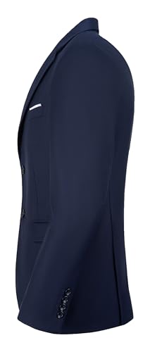 Men's Casual Blazer Sport Coat 2 Button Navy Suit Tuxedo Jacket M3