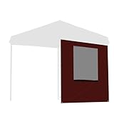 FIELDOOR タープテント 専用サイドシート 横幕 窓付き ウォールタイプ スチール製・アルミ製共通 [ボルドー/窓付き] [2.0m専用] [1枚]