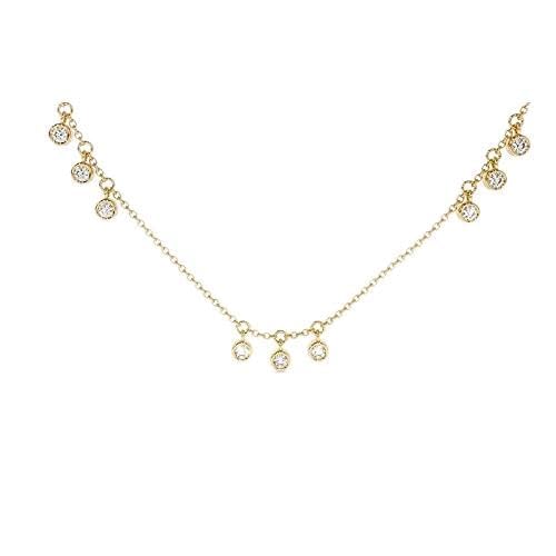 Pendentifs zircon ronds pour collier de femmes chic et élégant au quotidien