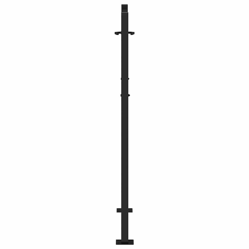 vidaXL Puerta de jardín diseño Ondulado de Acero Negro 100x125 cm, Puerta de Cerca, Puerta Exterior, Puerta de Metal, Puerta de Seguridad