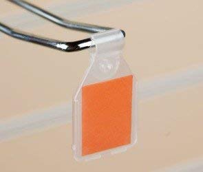 Pos Display Shop Swing Tag Euro Hook EPOS Price Ticket Label Holders - Clear Plastic 25mm W x 27mm H (200)