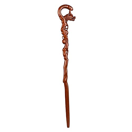 Bastón de madera de pera con mango de cabeza grabable, bastón de alta gama, regalo adecuado para ancianos, muleta de 94 cm, potente