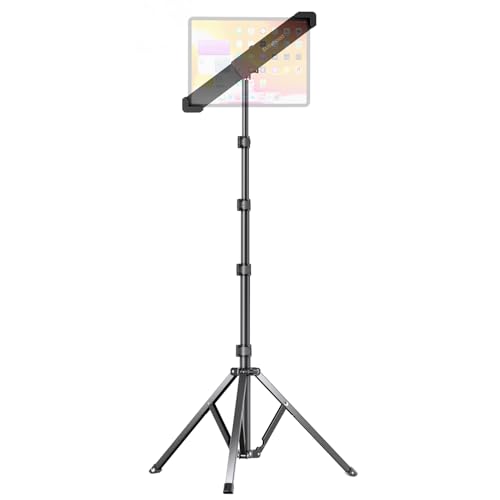 elitehood Aluminum 65” iPad Stand Tripod with Lockable Tablet Holder