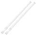Ginbel Direct 2Pack Tension Curtain Rod Cupboard Bars Extendable 15.7-28 inch White Spring Tension Rods