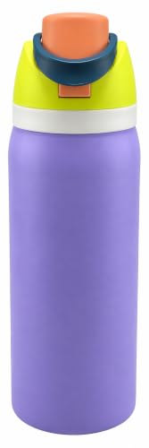Image of HomeCloud 1200ML Stainless Steel Water Bottle - Double-Wall Vacuum Insulated, Leakproof Straw Lid, BPA-Free Reusable Travel Flask with Two-Way Spout for Gym, Office & Outdoor Use (S Lavender Green)