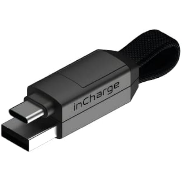 Rolling Square inCharge 6 - brelok z kablem USB typu c, uniwersalny kabel komórkowy, dla mężczyzn, uniwersalna ładowarka do telefonu komórkowego 6 w 1, gadżet techniczny, szary, kabel Lightning 15W