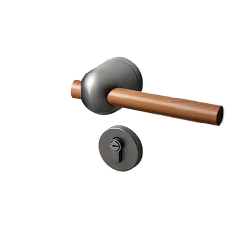 Cerradura de puerta de madera dividida con manija magnetica silenciosa 3