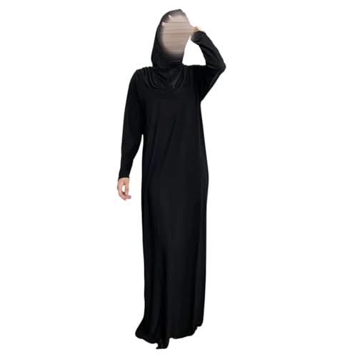 Box for sister – Robe de Prière pour Femme – Tenue avec Abaya Musulmane – Robe et Voile Hijab intégré – Style Traditionnel Musulman - Qualité Premium - Noire