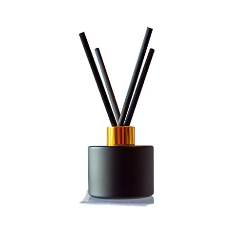 Perfect4U Matt Scented Reed Diffuser - 100ml with Black Reeds (Myrrh and Tonka - Black) Cover