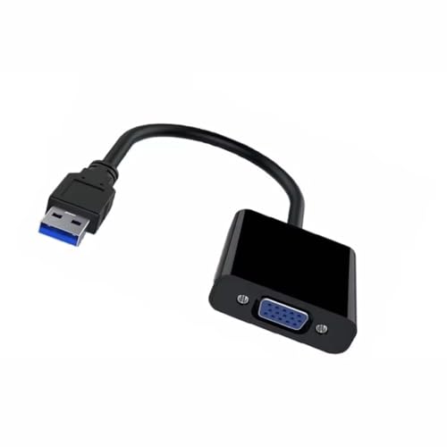 USB to VGA Adapters USB 3.0/2.0 to VGA Adapter Multi-Display Video Converter- PC Laptop Desktop Laptop PC Monitor Projector HDTV(Black Usb to Vga)