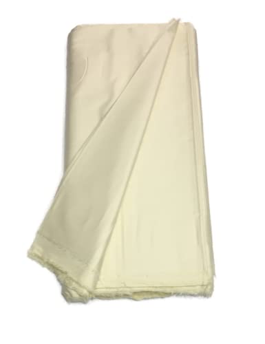 Image of BKRKJ Women's Cotton Silk Unstitched Fabric by Meter for Sewing Suit Salwar Chudidar Patiyala Shirt Kameez Blouse Kurta Pyjama Pathani jam Glace (2.5 Meter, Cream,Off White)