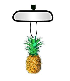 Image of 6 Pcs Pineapple Car Air Fresheners, Funny Pineapple Hanging Car Air Fresheners Long Lasting Cute Car Mirror Scented Hanging Car Decoration Ornaments Gift Interior Accessories for Men Women