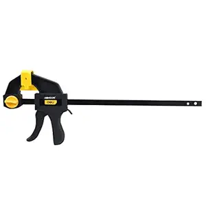 Homdum 12 inch Quick Grip clamp Bar clamp for woodworking One-Handed Release F type Ratchet clamp wood working size 300 x 63 mm with Durable Nylon Handle & scratch proof rubber grip.