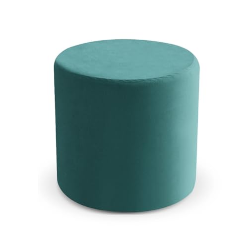 XLIHAWY Small Footstool Ottoman, Solid Wood Change Shoes Bench, Sofa Footrest Extra Seating for Living Room Bedroom, Easy to Mobile (Color : Green, Size : 11.02x11.02in)