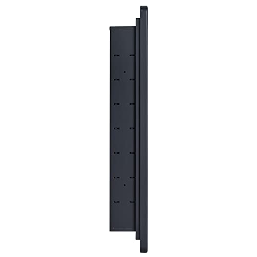 image for TEHOME Farmhouse Matt Black Recessed Bathroom Medicine Cabinet with Mi