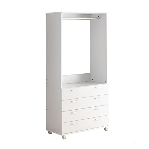 �A�X�N���G�C�g �n���K�[���b�N �ؐ� �L���X�^�[ ���o��4�i l���^ �m�����b�N ��79cm ���s39cm ����169cm �V���� �z���C�g HR-244WH