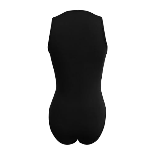 Robe de swim taille haute sans manches avec col cascade drapé - 3