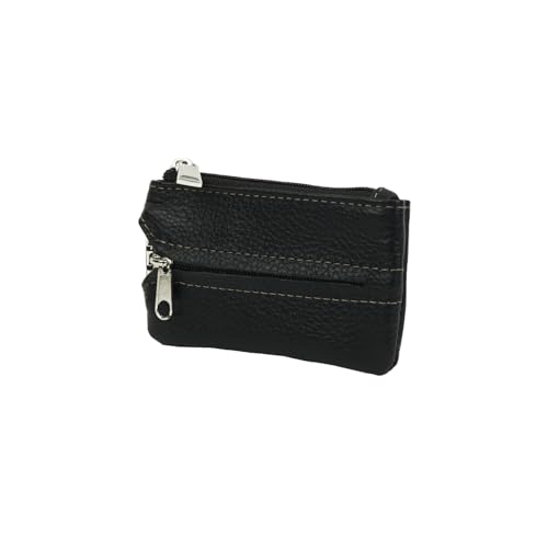 e-mono Genuine Leather Men's Coin Purse, Coin Purse, 4 Strands with Key Case, Size M, Cowhide Leather, Zipper, Leather